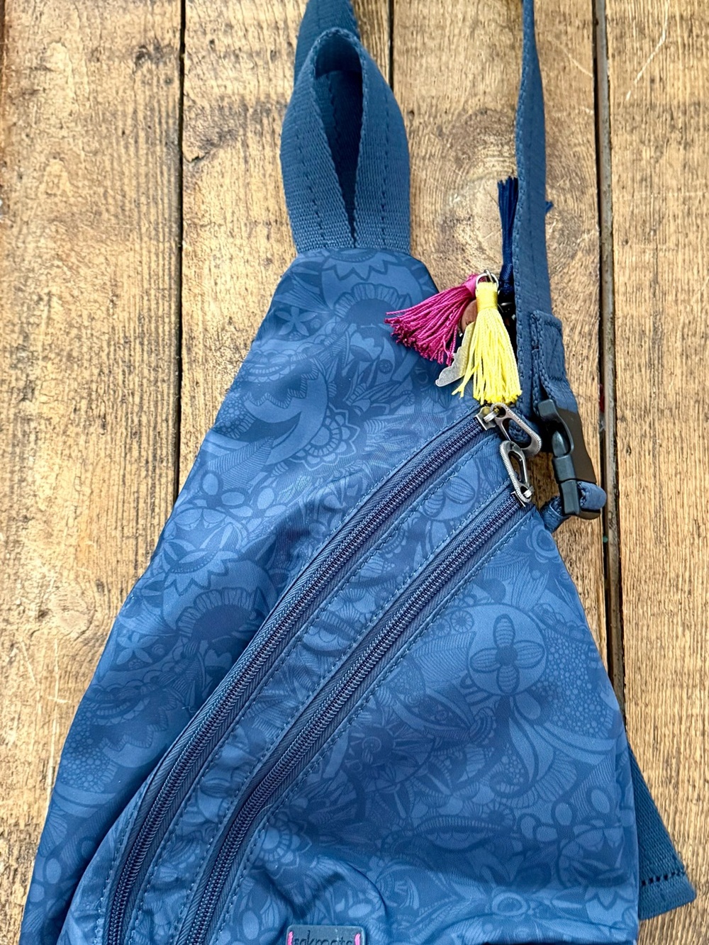 Sakroots Floral Sling Bag with Tassel Accent